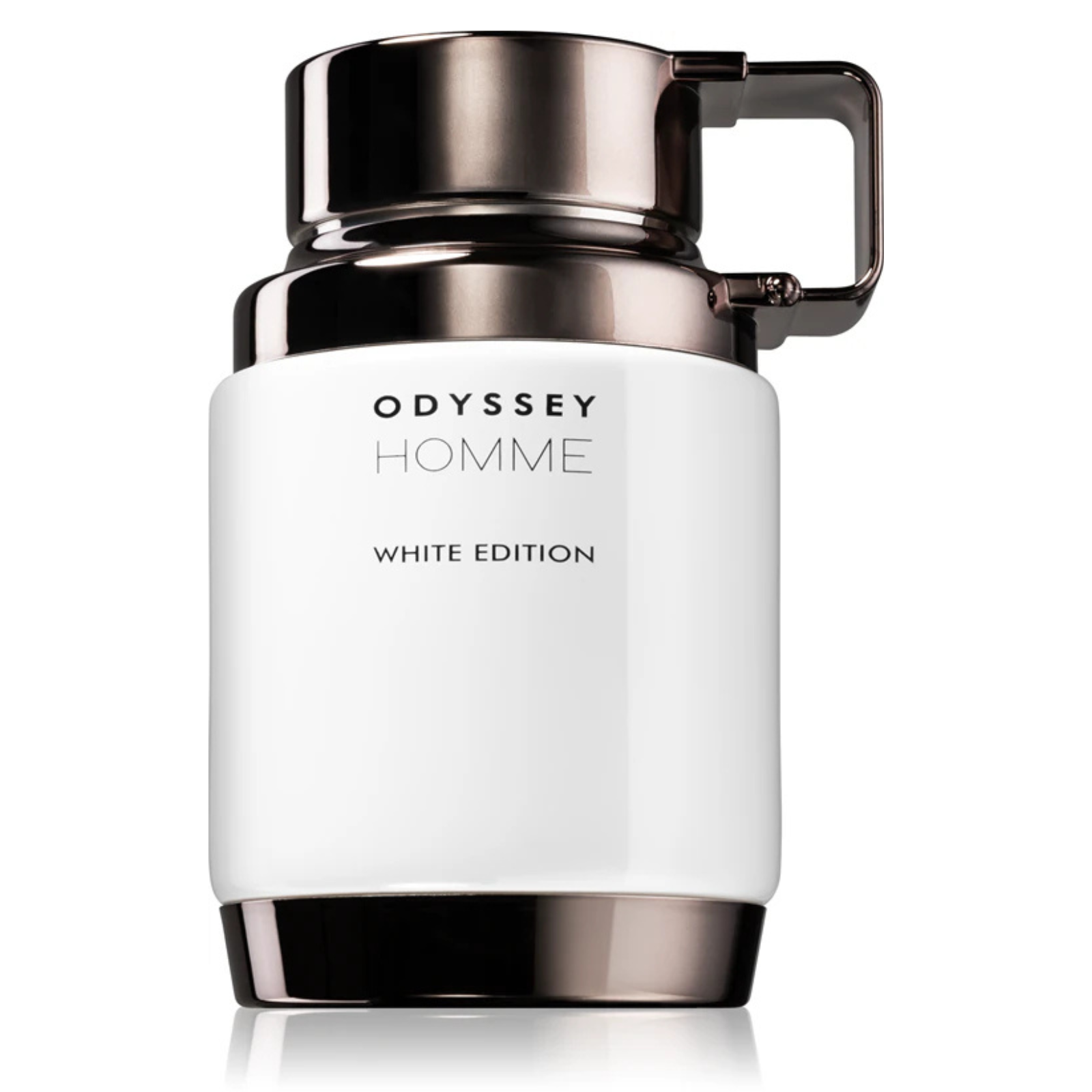 Мъжки парфюм Armaf Odyssey Homme White Edition EDP, бутилка с бял дизайн и елегантна опаковка.