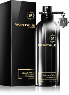 Парфюмна вода за мъже Montale Black Aoud EDP, черен флакон с ароматни нотки на дървесина и роза.