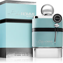 Мъжки парфюм Armaf Blue Homme EDP, син флакон с изчистен дизайн и ароматна капачка, изображение на парфюма.