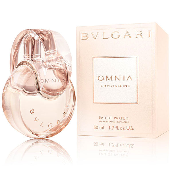Елегантна парфюмна вода Bvlgari Omnia Crystalline EDP за жени, флакон с прозрачна бутилка и деликатен аромат.