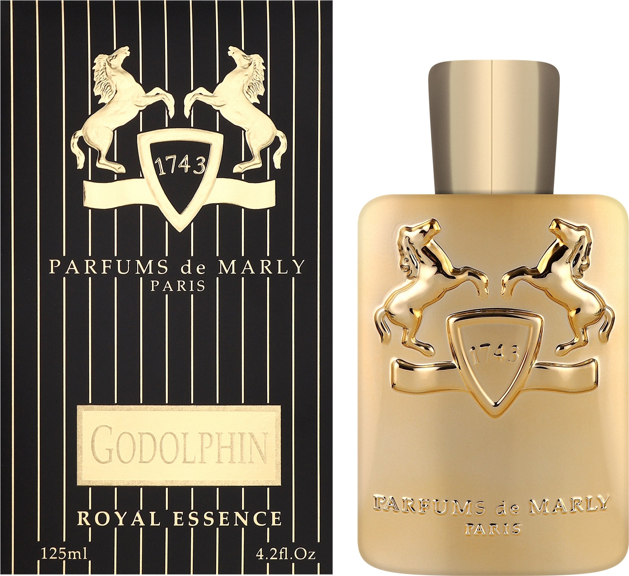 Парфюмна вода за мъже Parfums De Marly Godolphin, EDP аромат с елегантен дизайн и флакон.