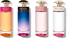 Продуктов парфюм Candy EDP за жени от Prada, бутилка с розов цвят и елегантен дизайн, изображение.