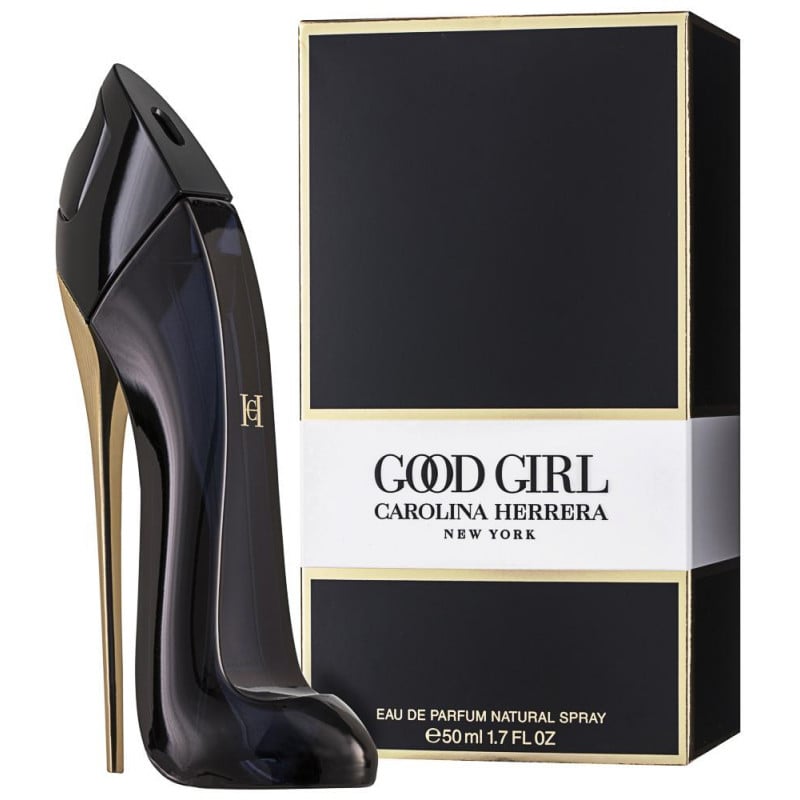 Парфюмна вода Good Girl EDP за жени от Carolina Herrera, елегантна бутилка и ароматната течност вътре