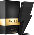 Парфюмна вода за мъже Carolina Herrera Bad Boy Le Parfum EDP, бутилка с черен дизайн и златни акценти.