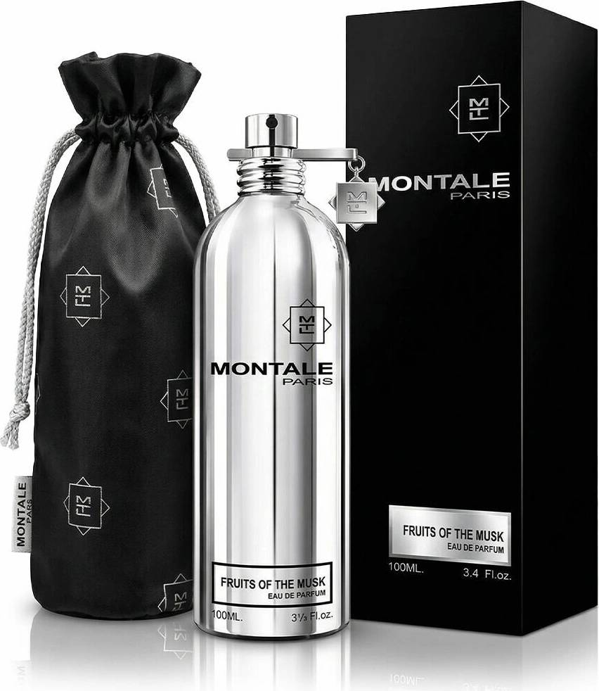 Монтале Fruits of the Musk ЕДП парфюмна вода за унисекс, с ароматни плодови и мускусни нотки, изображение на бутилка.