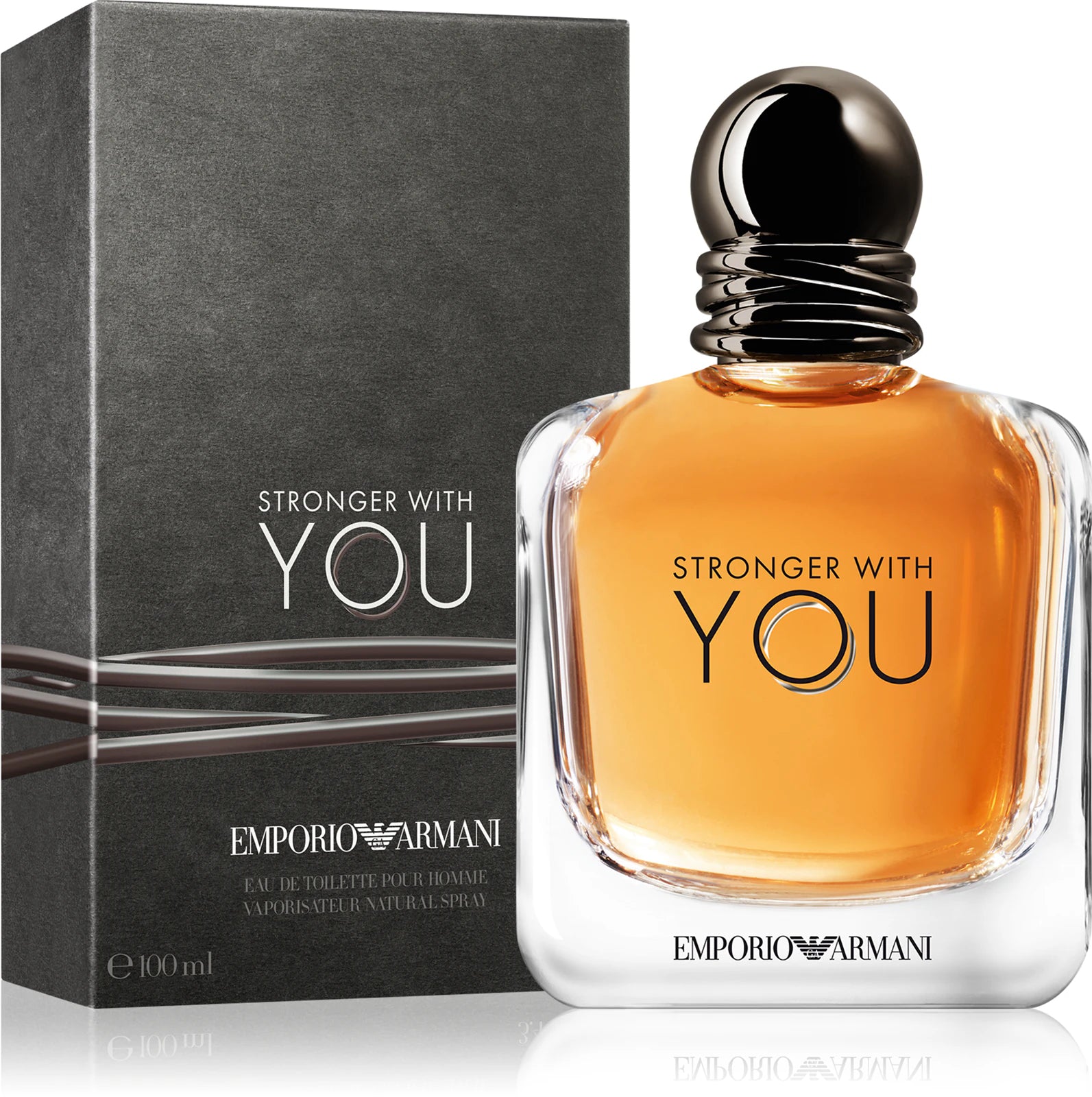 Тоалетна вода за мъже Giorgio Armani Stronger With You EDT, флакон с аромат и елегантен дизайн