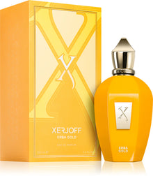 Xerjoff Erba Gold EDP унисекс парфюмна вода с златист флакон и елегантен дизайн, изображен на снимката