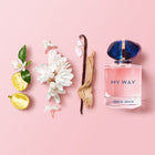 Парфюмна вода Giorgio Armani My Way EDP за жени, бутилка с елегантен дизайн и цветен аромат, видимо в изображението