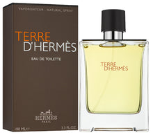 Тоалетна вода за мъже Hermes Terre D'Hermes EDT, флакон с изискан дизайн и елегантна опаковка.