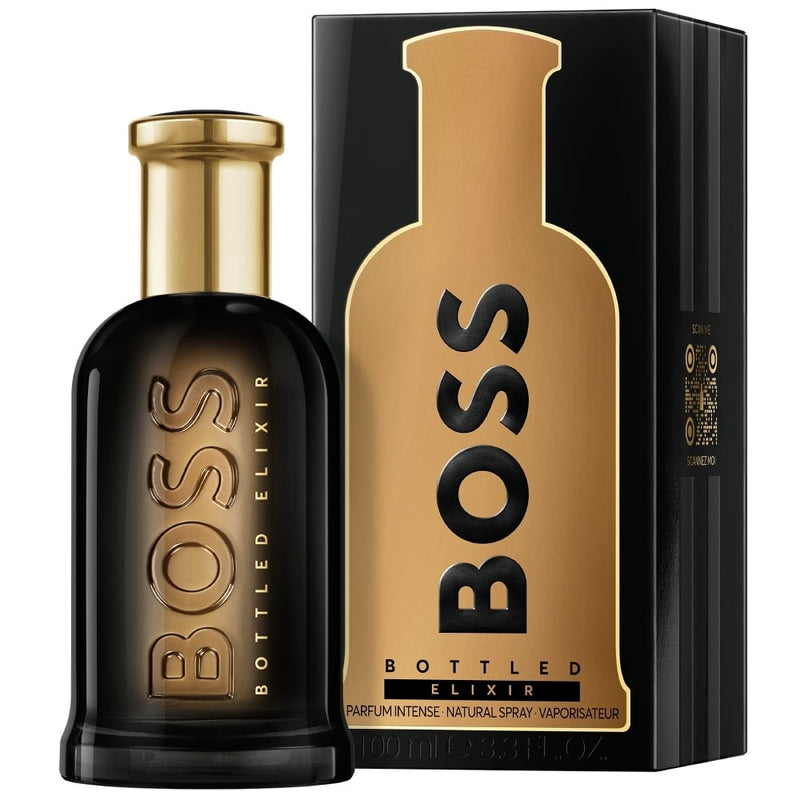 Hugo Boss Boss Bottled Elixir мъжки парфюм с елегантна бутилка и ароматни нотки, подходящ за специални поводи.