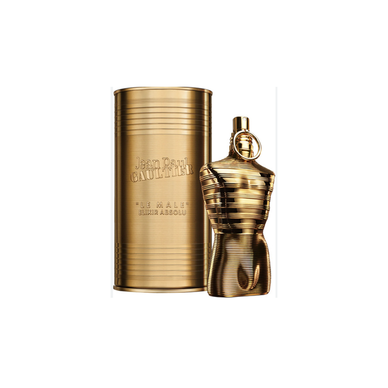 Парфюм за мъже Jean Paul Gaultier Le Male Elixir Absolu Parfum Intense, бутилка с изискван дизайн и аромат.
