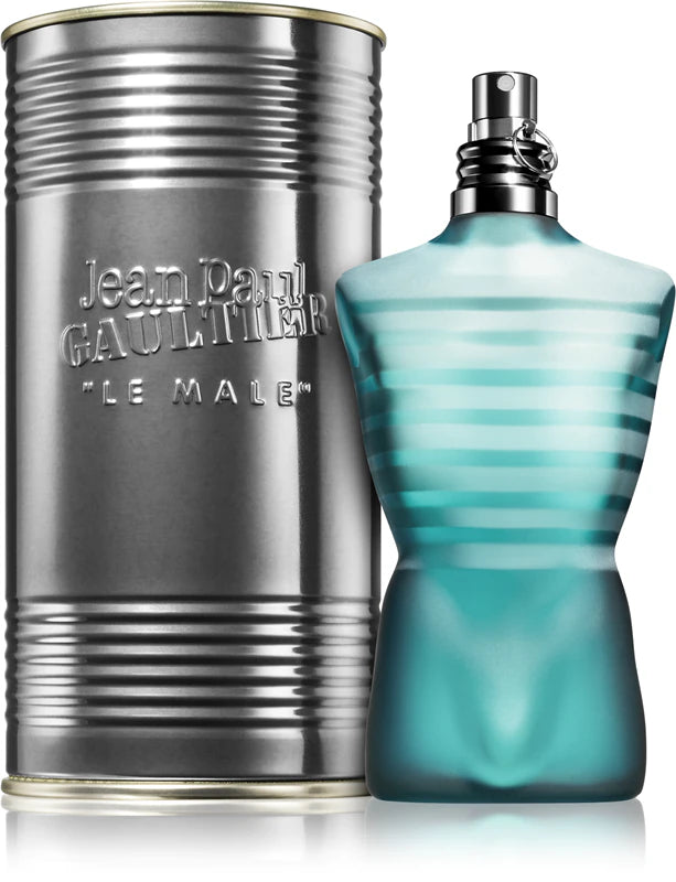 Тоалетна вода за мъже Jean Paul Gaultier Le Male EDT с флакон и дизайн, подходящ за мъже, ароматен и стилен.