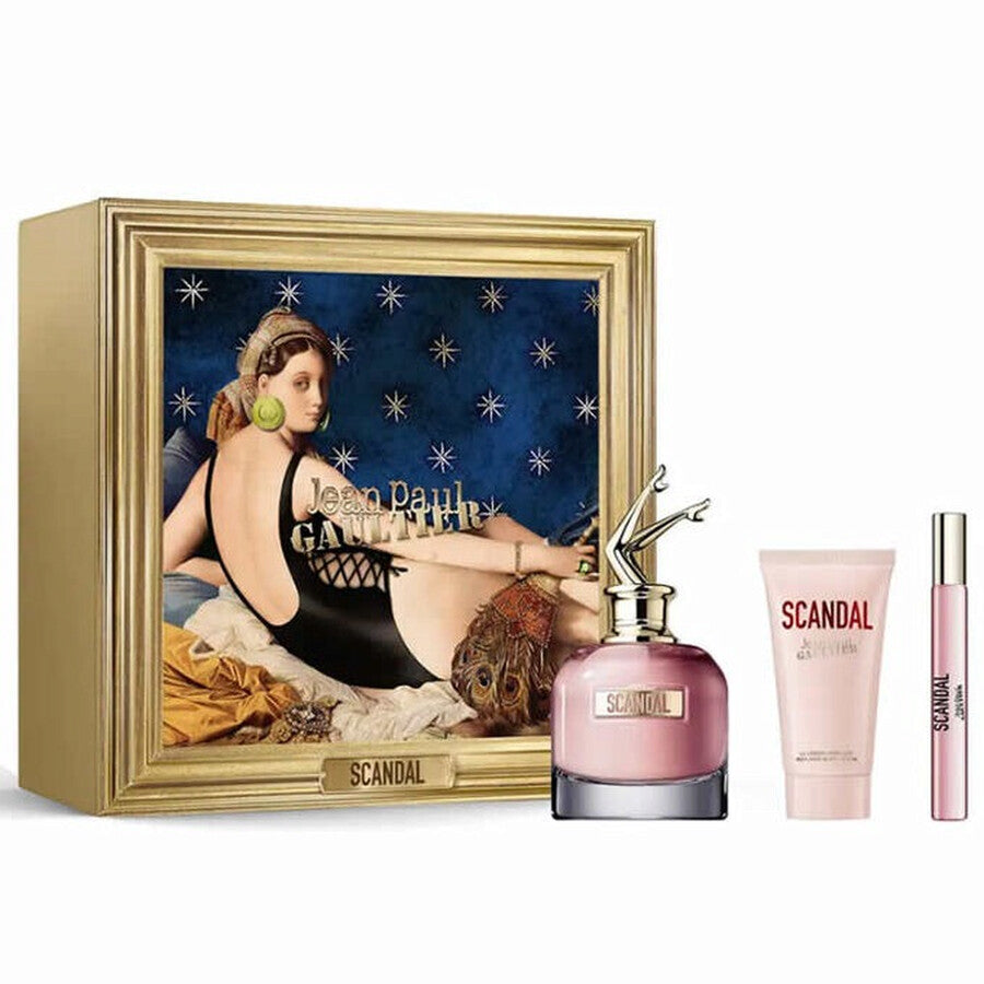 Scandal Eau De Parfum Set - 80ml + Body Lotion 75ml + Eau De Parfum 10ml