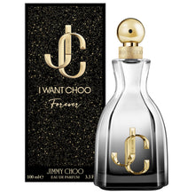 Женски парфюм Jimmy Choo I Want Choo Forever EDP, бутилка с елегантен дизайн, върху бял фон.
