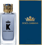 Мъжка тоалетна вода Dolce & Gabbana K EDT, флакон с елегантен дизайн и ароматна етикета.