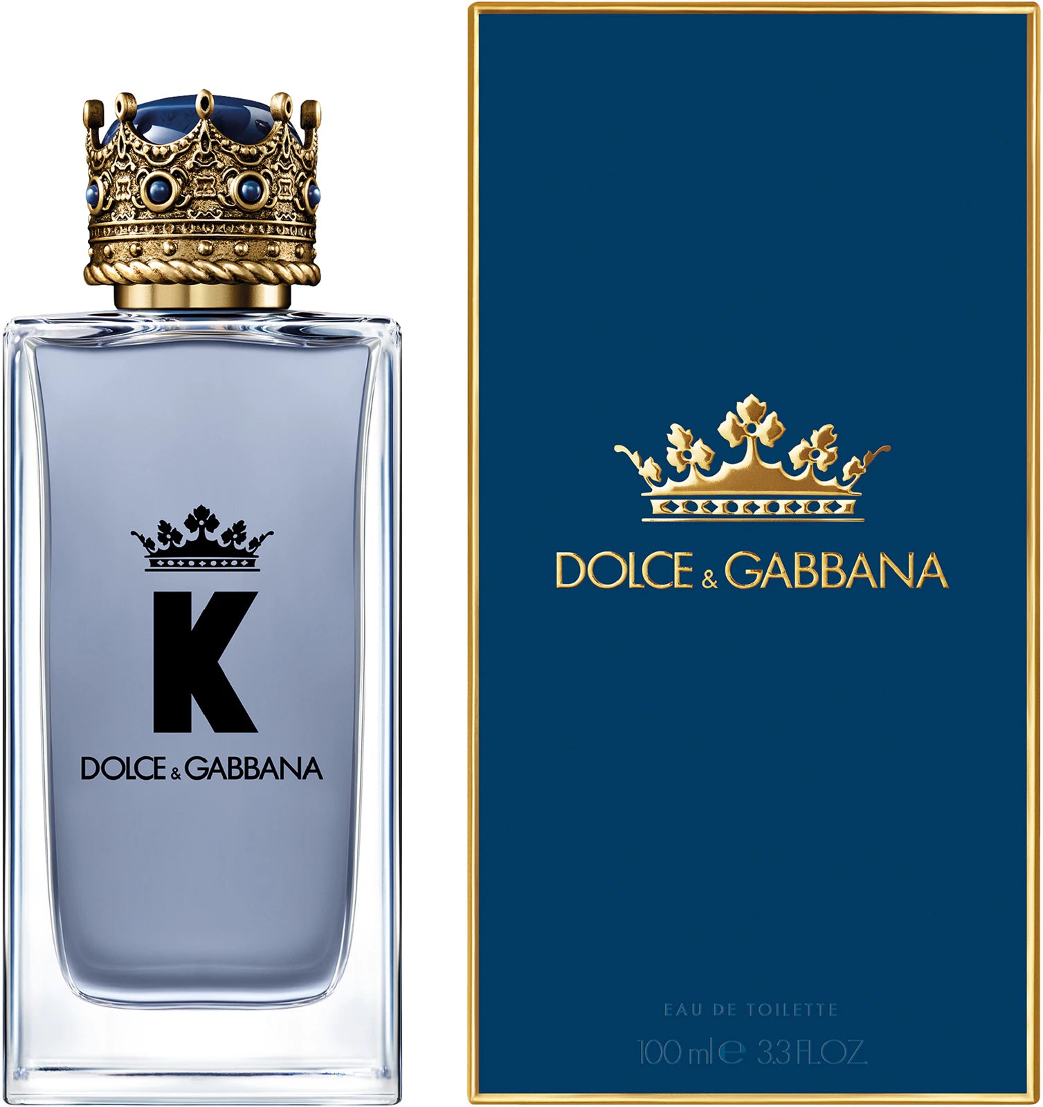 Мъжка тоалетна вода Dolce & Gabbana K EDT, флакон с елегантен дизайн и ароматна етикета.