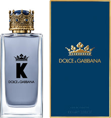 Мъжка тоалетна вода Dolce & Gabbana K EDT, флакон с елегантен дизайн и ароматна етикета.