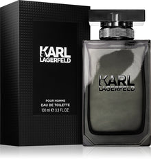 Тоалетна вода за мъже Karl Lagerfeld for Him, елегантен флакон с аромат, подходящ за ежедневна употреба.