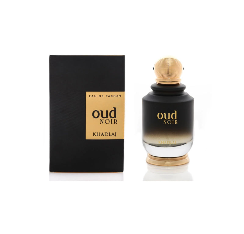 Парфюмна вода Khadlaj Oud Noir EDP за мъже, 100 мл спрей с изискван аромат на Oud и дървесни нотки.