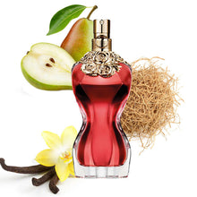 Еднопосочна парфюмна вода Jean Paul Gaultier Classique La Belle EDP за жени, изящна бутилка и елегантен дизайн.