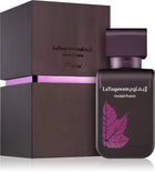 Парфюмна вода Rasasi La Yuqawam Orchid Prairie EDP за жени с флорални и дървесни нотки, бутилка и дизайн.