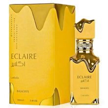 Lattafa Eclaire Banoffi EDP парфюмна вода за жени, бутилка с ароматен дизайн и елегантен външен вид.