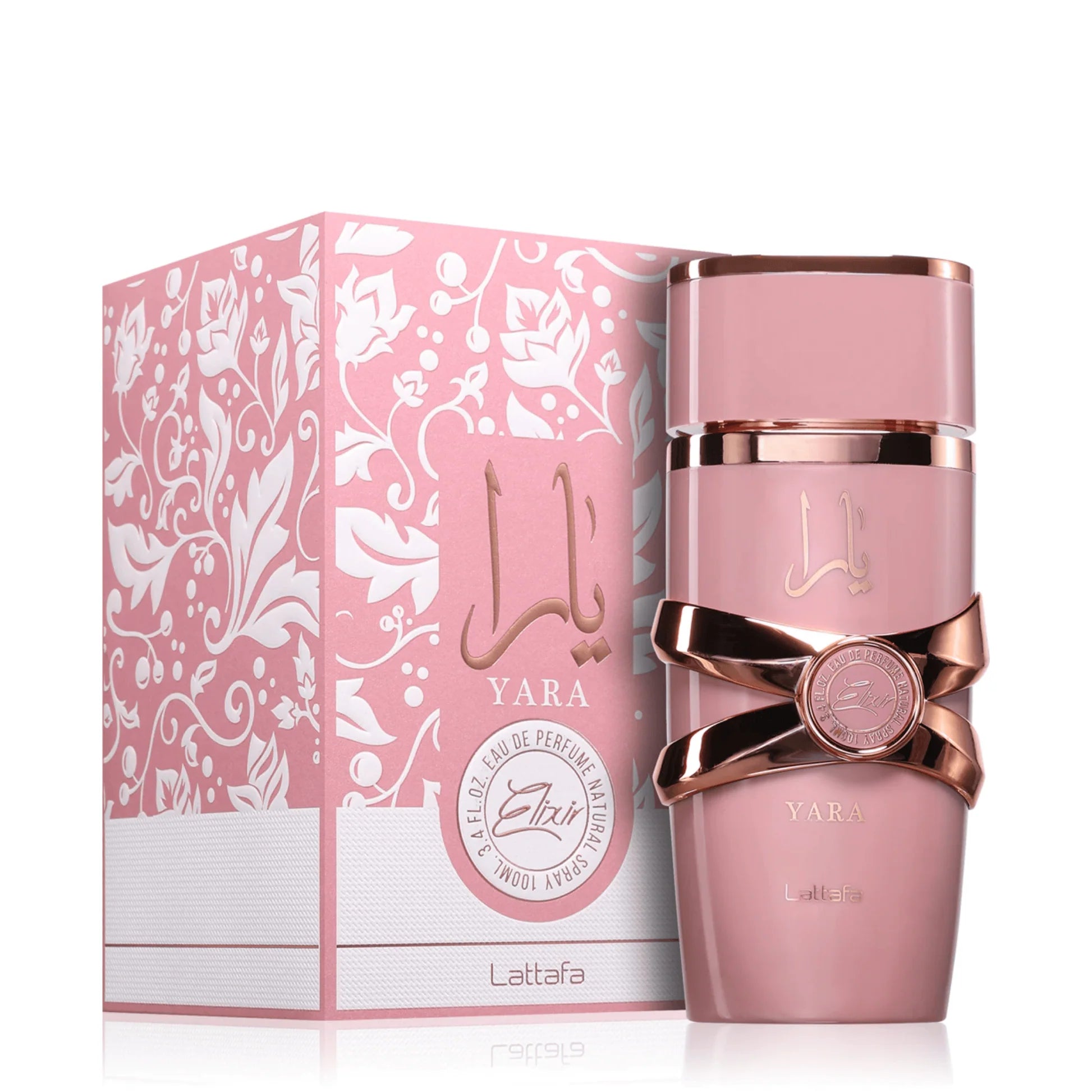 Парфюмна вода Lattafa Yara Elixir EDP за жени, 100 мл, елегантен флакон с цветна ароматна композиция