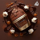 Lattafa Give Me Gourmand Choco Overdose ЕДП парфюмна вода за мъже и жени, бутилка с шоколадов аромат и елегантен дизайн