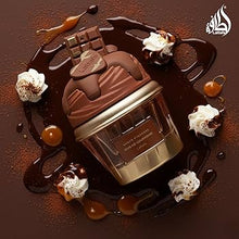 Lattafa Give Me Gourmand Choco Overdose ЕДП парфюмна вода за мъже и жени, бутилка с шоколадов аромат и елегантен дизайн
