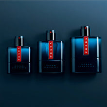 Продукт: Тоалетна вода за мъже Prada Luna Rossa Ocean EDT, флакон с морски нюанси и елегантен дизайн.