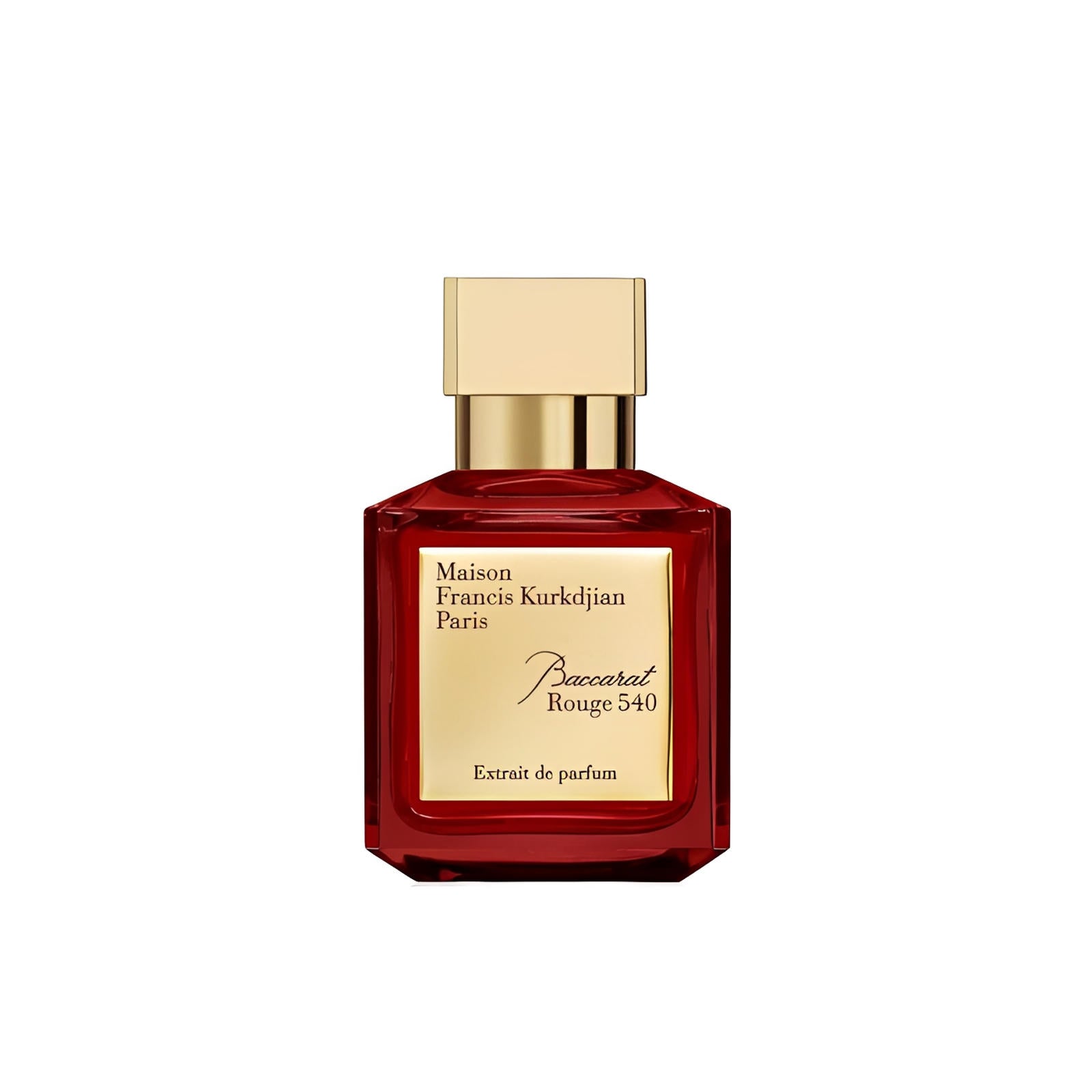 Унисекс парфюмен екстракт Baccarat Rouge 540 Extrait de Parfum от Maison Francis Kurkdjian, бутилка с елегантен дизайн.