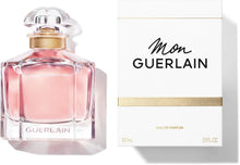 Парфюмна вода Guerlain Mon Guerlain EDP за жени, изтънчен флакон с деликатен дизайн и ароматни нотки.