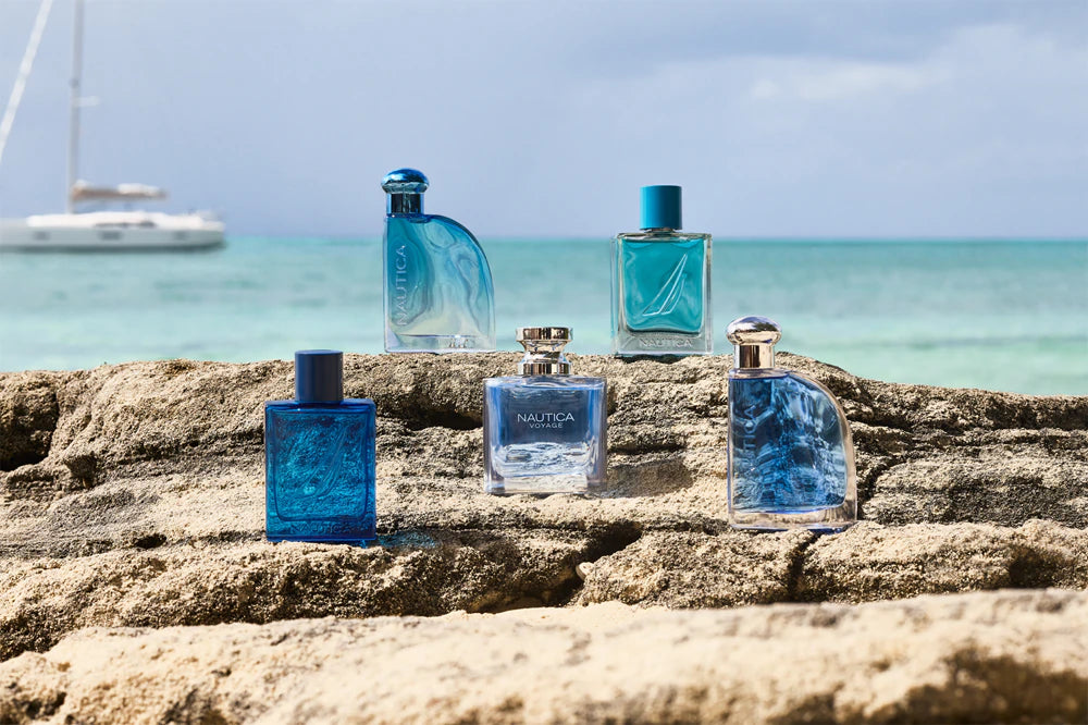 Тоалетна вода Nautica Voyage EDT за мъже, бутилка с морски мотиви и елегантен дизайн, подходящ за ежедневна употреба