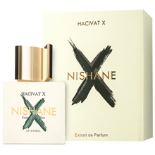 Унисекс парфюмен екстракт Nishane Hacivat X Extrait De Parfum, флакон и дизайн на опаковката.