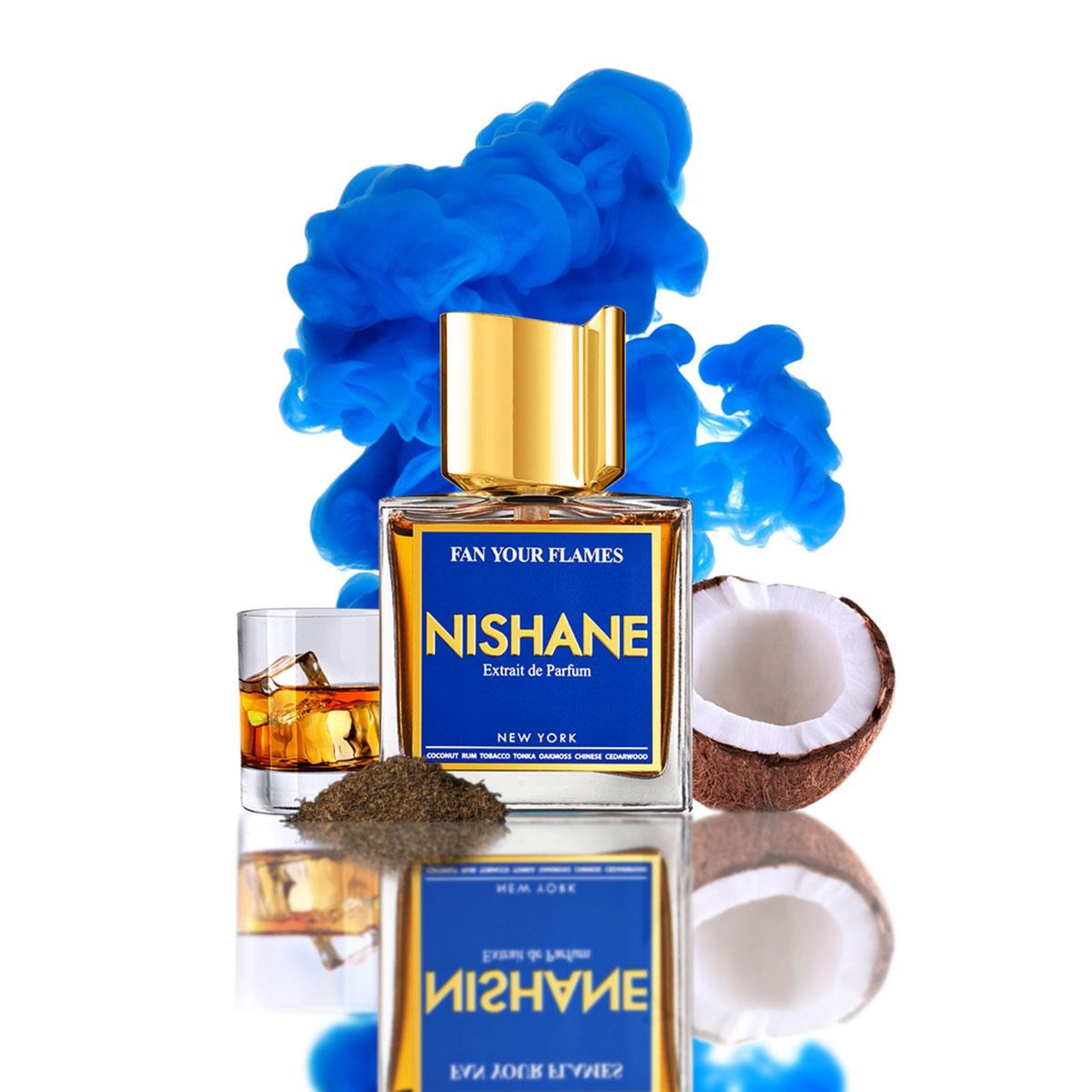 Унисекс парфюм Nishane Fan Your Flames, бутилка с елегантен дизайн на парфюм екстракт.