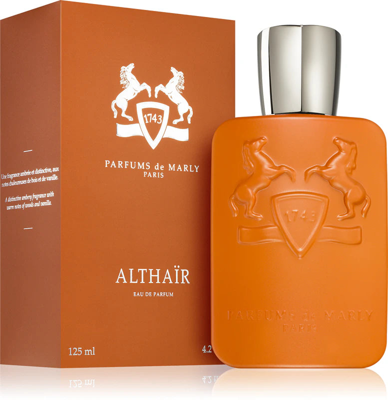 Парфюмна вода за мъже Althair EDP от Parfums De Marly, елегантна и изискана парфюмна композиция.