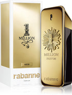 Парфюм за мъже Paco Rabanne 1 Million Parfum, бутилка с златен дизайн и елегантен външен вид.