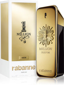 Парфюм за мъже Paco Rabanne 1 Million Parfum, бутилка с златен дизайн и елегантен външен вид.