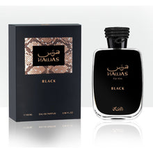 Мъжки парфюм Rasasi Hawas Black EDP в спрей от 100 мл, черен флакон с елегантен дизайн и ароматна композиция
