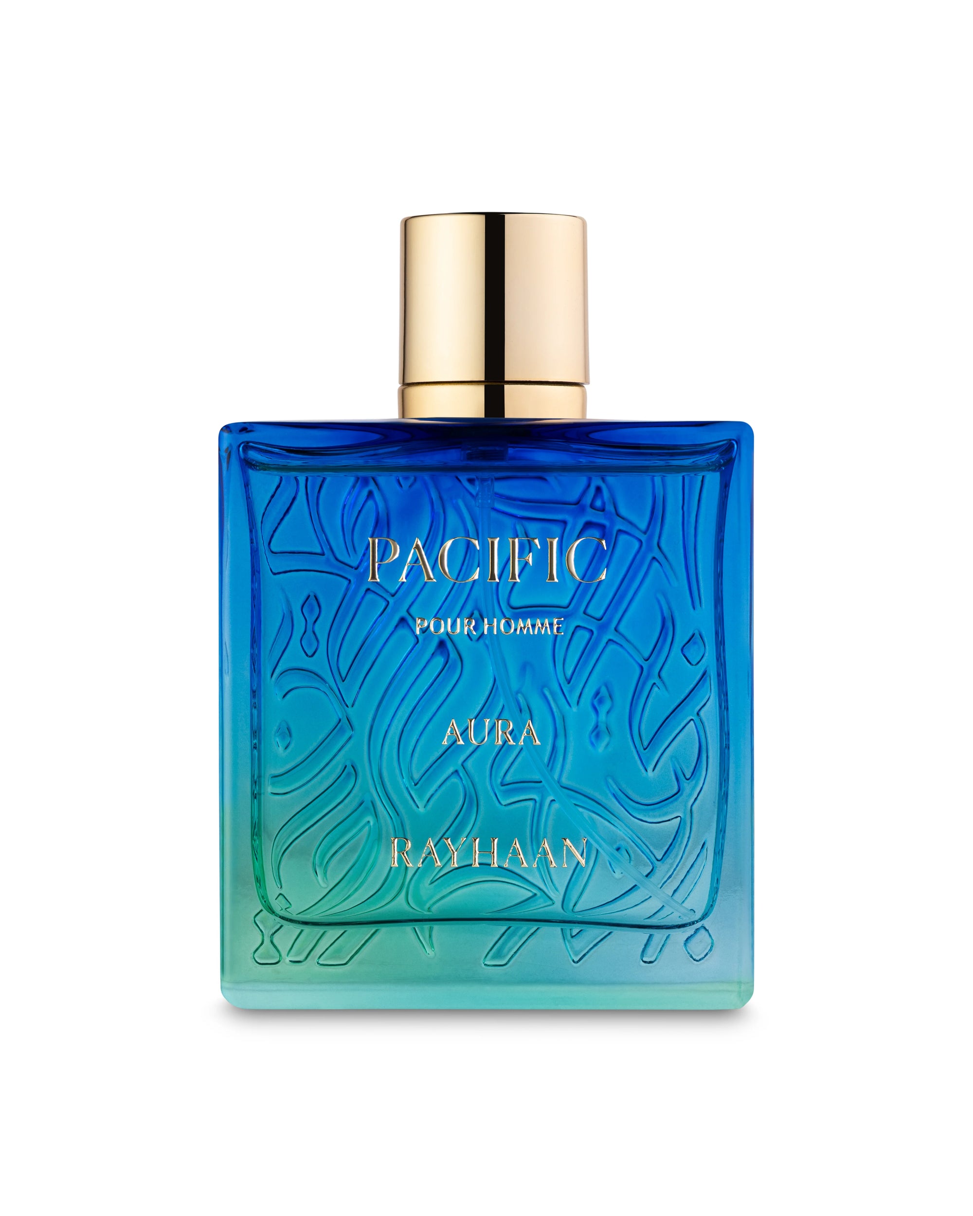 Мъжки парфюм Rayhaan Pacific Aura Eau De Parfum, стилна бутилка и ароматна есенция за мъже.