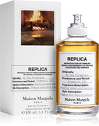 Унисекс парфюм Maison Margiela Replica By The Fireplace EDT, бутилка с елегантен дизайн и нотки на огън и дърво.