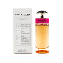 Продукт: Prada Candy EDP тестер за жени, парфюмна вода Prada, бутилка с цветен дизайн и елегантна опаковка