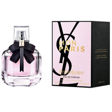 Yves Saint Laurent Mon Paris EDP парфюмна вода за жени, бляскава опаковка и флакон на парфюм, излъчващ романтика и стил