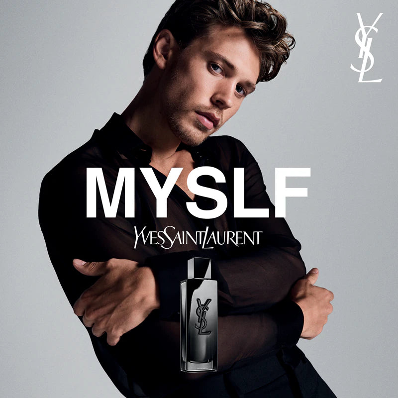 Мъжки парфюм Myslf EDP на Saint Laurent, бутилка с елегантен дизайн и ароматна парфюмна вода за мъже.