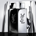 ЕDP парфюмна вода за мъже Yves Saint Laurent Myslf L'Absolu, бутилка с изискан дизайн и златен флакон, на бял фон