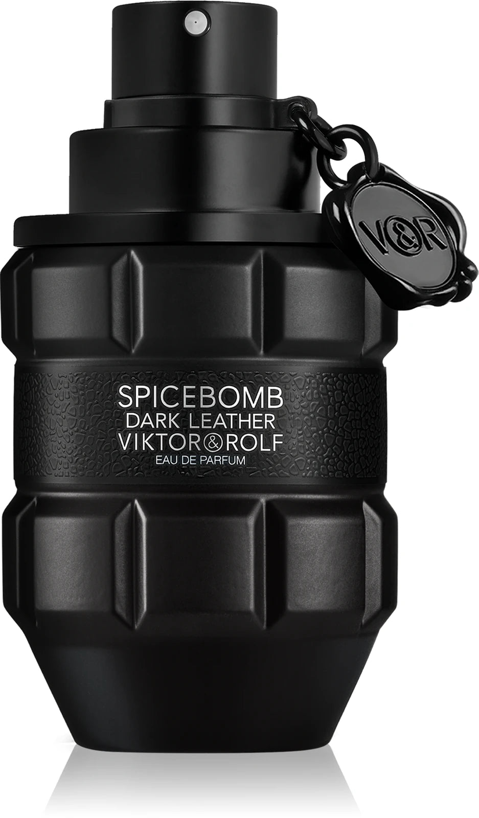 Мъжки парфюм Viktor & Rolf Spicebomb Dark Leather EDP, бутилка с тъмна кожа и златни акценти, за стилен и мъжествен аромат.