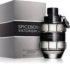 Виктор & Ролф Spicebomb EDT мъжка тоалетна вода с ароматни нотки и стилна опаковка, изображена в изображението.