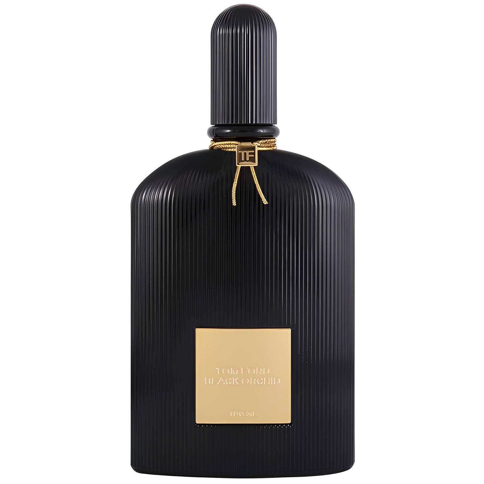 Тъмна парфюмна вода Tom Ford Black Orchid EDP за жени и мъже, бутилка с черен дизайн и ароматни нотки.