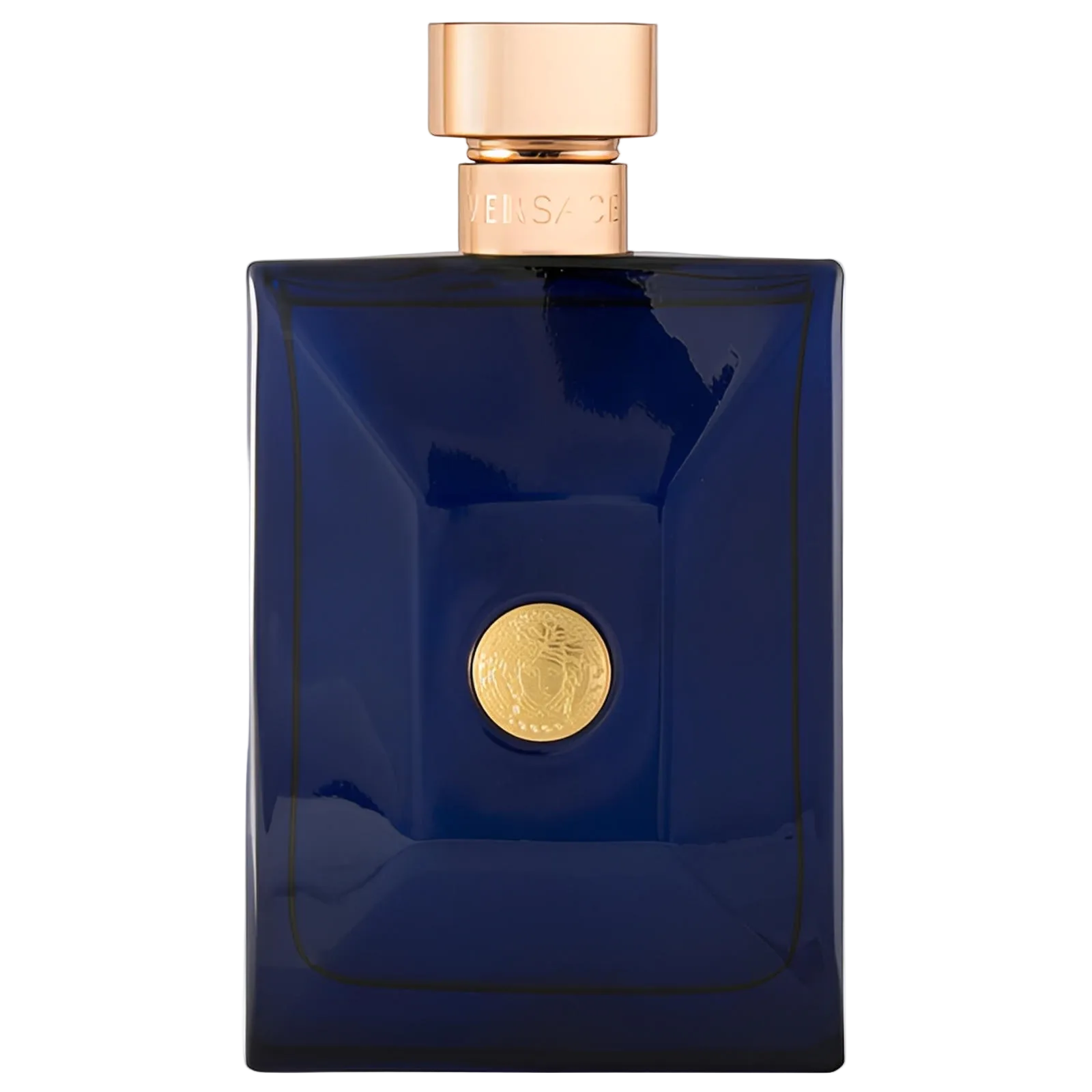 Версаце Dylan Blue EDT тоалетна вода за мъже, флакон с характерен дизайн и синьо оформление, за стилен мъжки аромат.
